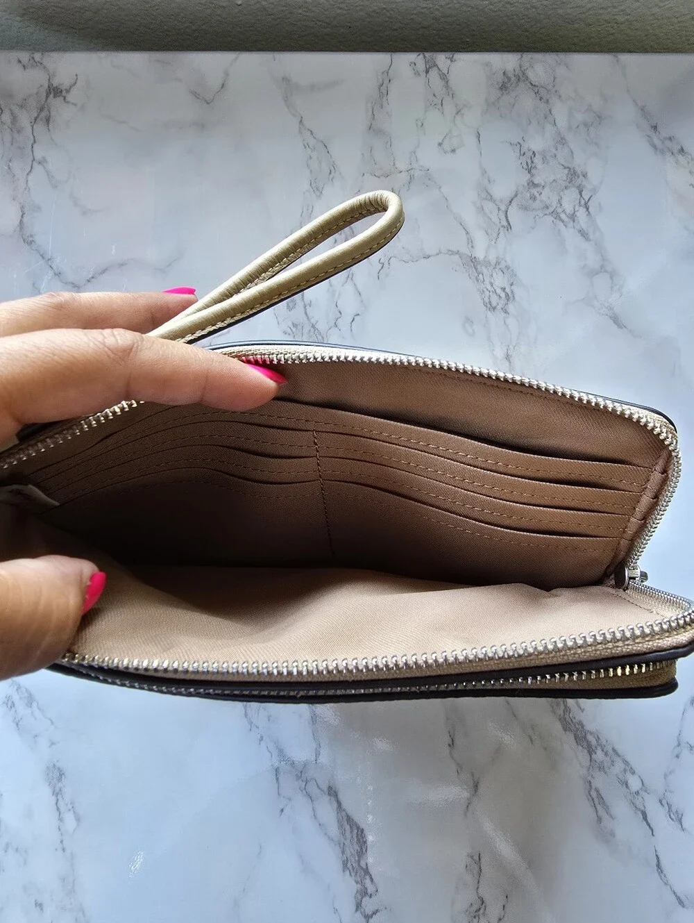 Coach Pastel Multicolor Signature Wristlet - Picture 5 of 5